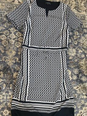 The Limited Black and White Geometric Mini Dress